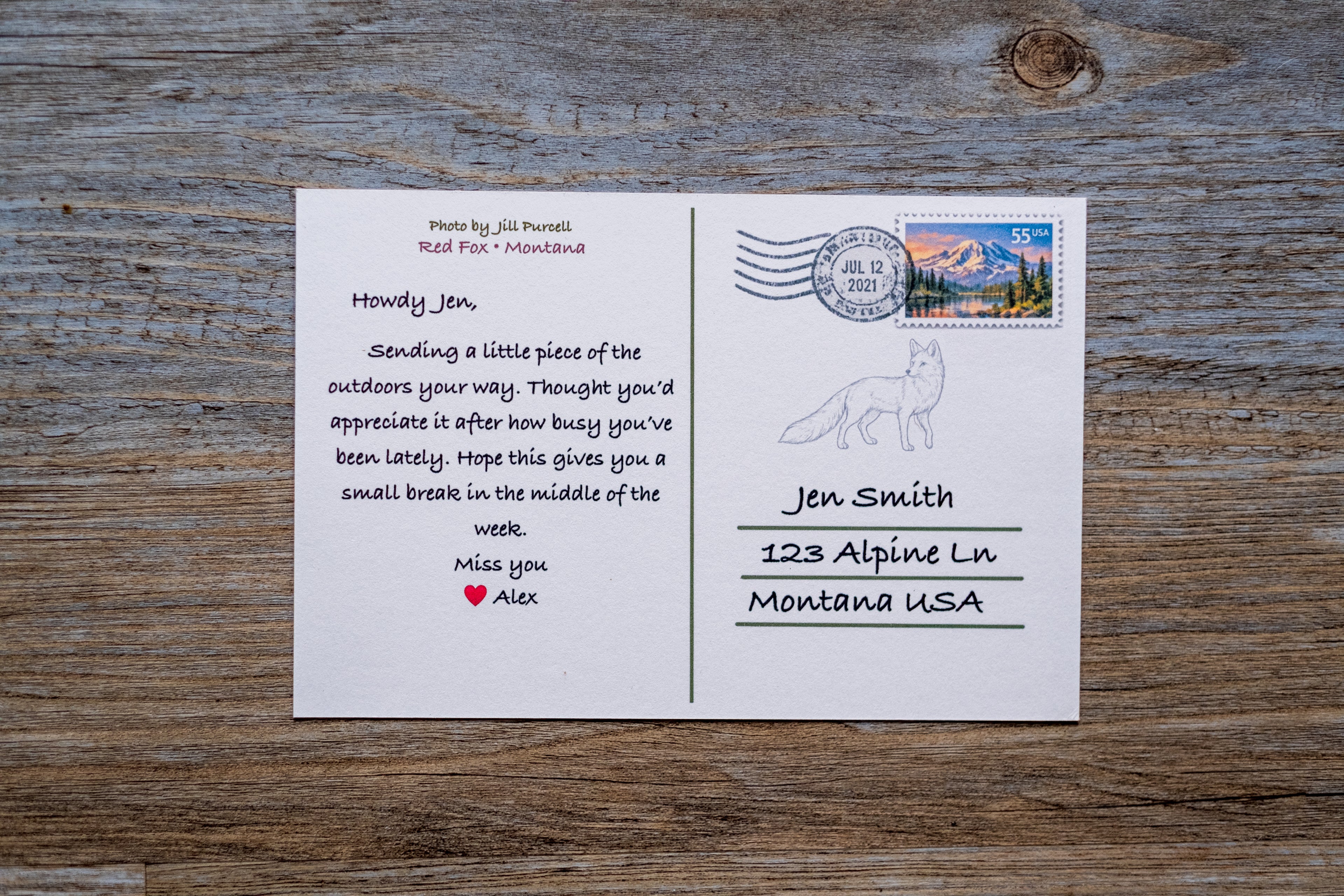 Personalized Postcard (Printed & Mailed)